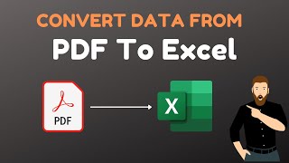 Learn How to Convert any PDF Data to Excel | 100% Works in Excel 2009, 2010, 2013, 2016, 2019