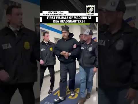Watch: First visuals of Venezuelan President Nicolas Maduro at DEA headquarters released!