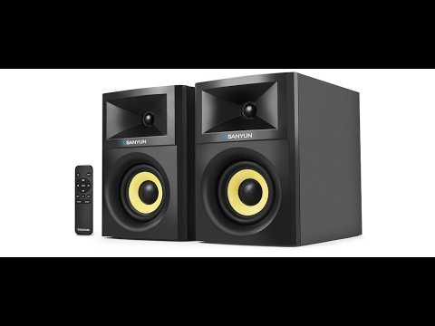 Sanyun SW205 4” 80W Powered Bookshelf Speakers