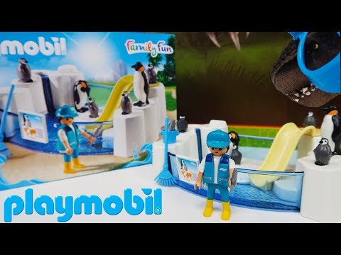 Playmobil Aquário Piscina dos Pinguins Pinguinário Playset Family Fun Dino Bagunça