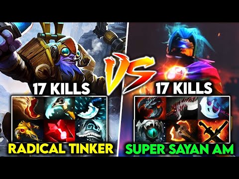 Radical God [Tinker] vs Fat As Frog Sayan [Antimage] - Crazy Hard Late Game Boss Dota 2