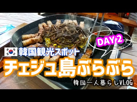 VLOG #17 [Coreia] 2º dia de passeio pela Ilha de Jeju <Black pork ogyeopsal>