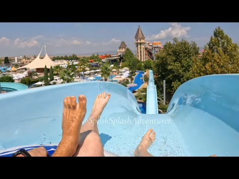 DARE TO SPLASH?! FUN Waterslide Adventure at Europe’s LARGEST Water Park Aquaparadise in Nessebar