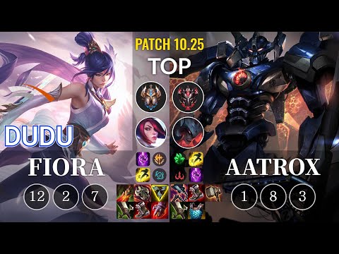 HLE DuDu Fiora vs Aatrox Top - KR Patch 10.25