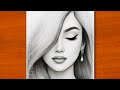 Beautiful Girl Drawing Easy Girl Face Art Simple And Lovely Girl Sketch For Beginners Drawing