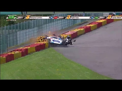 International GT Open Series 2016. Circuit de Spa-Francorchamps Race 1. Fernando Monje Huge Crash