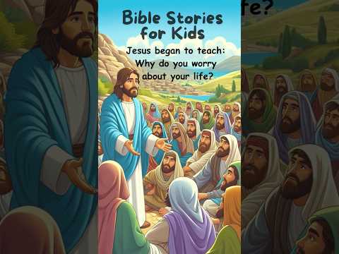 Jesus Teaches Don’t Worry, God Will Provide Matthew 6:25-34 #biblestoriesforkids #kidsbiblestories