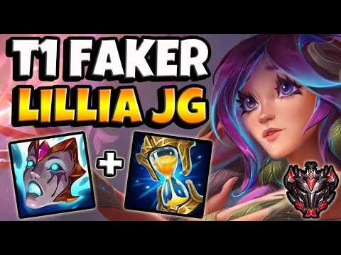 T1 Faker LILLIA JUNGLE vs NIDALEE - Patch 11.5 Ranked Korea ✅