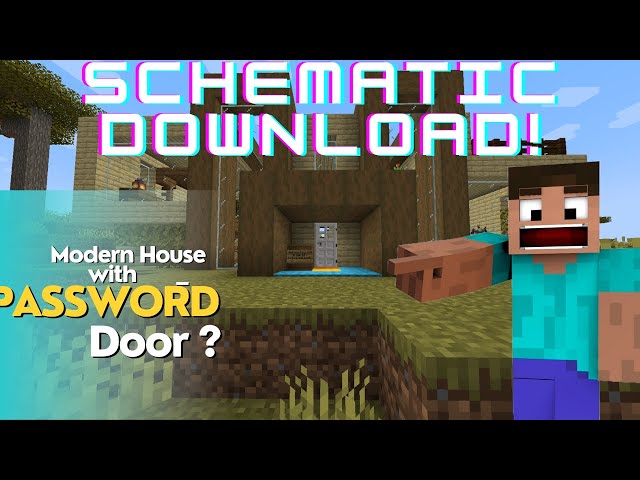 Simple House With Password! [Schematic File] Minecraft Map