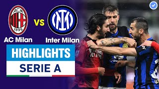 Highlights AC Milan vs Inter Milan | Rượt đuổi kịch tính - 3 thẻ đỏ vì xô xát - Inter giành vô địch