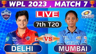 Live: Delhi Capitals vs Mumbai Indians, 7th Match  | WPL 2023 Live  | DC Vs MI #livescore