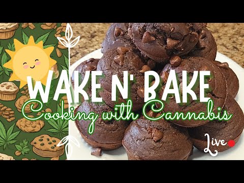Baking up some Double Chocolate Chip Infused Muffins ♡ #FromScratch  #CannabisEducation