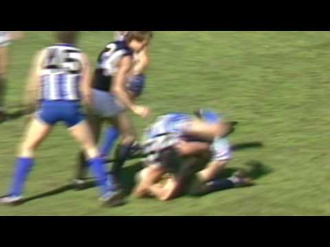Cheap shot by Andrew Demetriou on Rhys-Jones 1985 Elimination Final