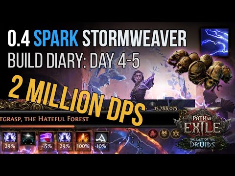 HUGE Upgrades! SPARK CoC Stormweaver Day 4-5 - Path of Exile 2: 0.4 The Last of the Druids