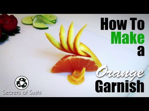 How to Make a Orange Garnish   The Orange Fan