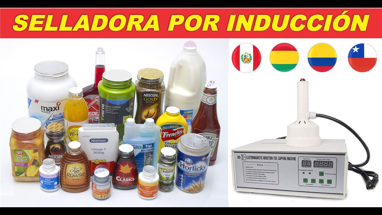 Selladora de envases de plástico y vidrio por inducción