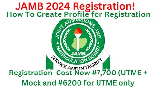 JAMB 2024 | How to Create Profile with JAMB for Registration