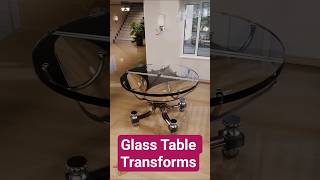 Download lagu Glass Table Transforms from Round to Square | Sleek Convert #Furniture#Design#viral#fpy#shorts#hit mp3