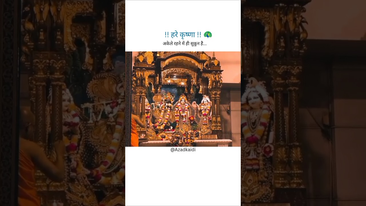 Akele rehne me hi sukoon hai... 🌸✨🦚💯 #shorts #viralvideo #krishna #trending #azadkaidi