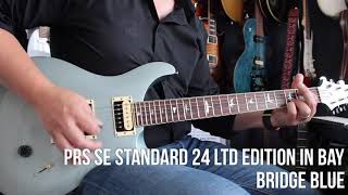 Video thumbnail for PRS SE Standard 24 Ltd Edition in Bay Bridge Blue Tone run through by Yogi The Guitarist