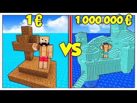 ISOLA POVERA DA 1 EURO CONTRO ISOLA RICCA DA 1 MILIONE! - Minecraft ITA