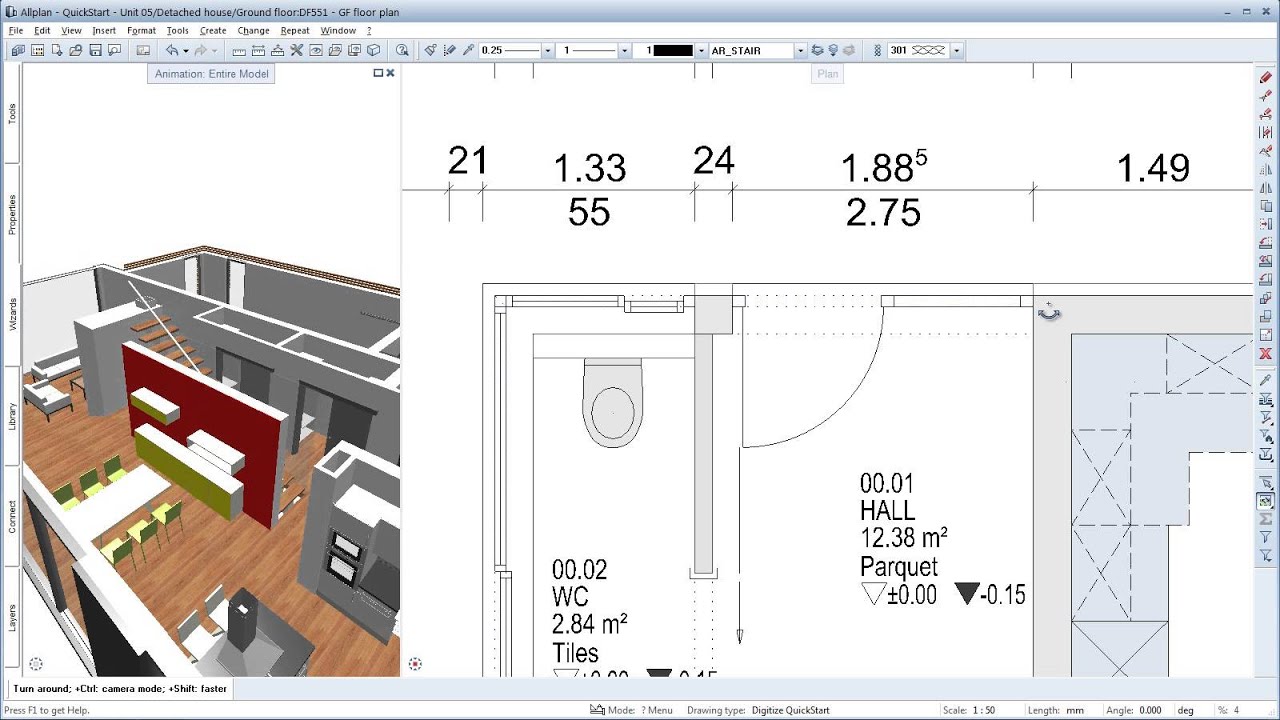 Allplan 2014 Quickstart (EN) - Dimension and Modify Components - CAD Tutorials