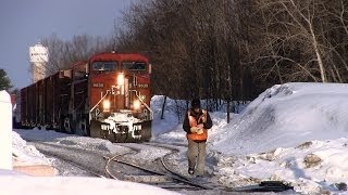 preview picture of video 'CP 9639 departing Mactier (15FEB2014)'