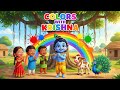 Colors With Baby Krishna Red Yellow Green Blue Colors Knowledge About Colors In Hindi