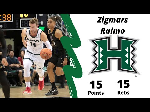 Zigmars Raimo Highlights vs Washington Double Double 15 points 15 rebs