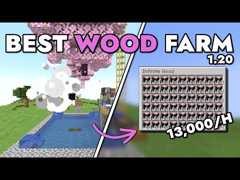 Best Automatic Wood Farm Minecraft Java 1.21.10 - 13,000 Wood Logs per Hour