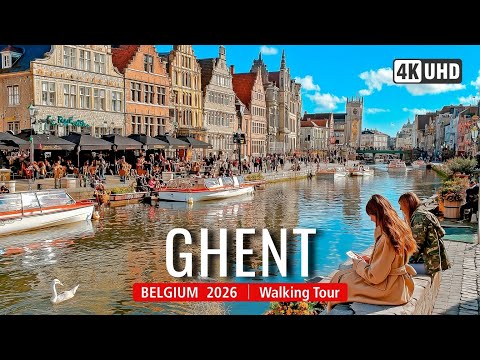 GHENT Walking Tour 4K 🇧🇪  |  Stroll Ghent ’s Medieval Streets, Canals & Flemish Charm! ✨