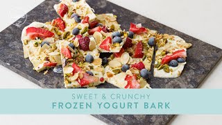 Frozen Yogurt Bark with HOMEMADE YOGURT