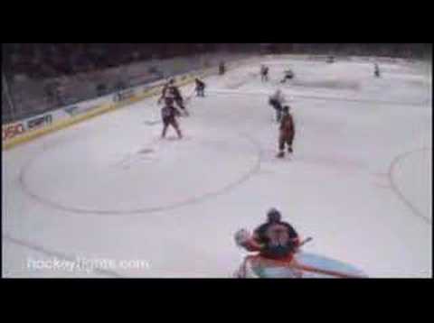 Colton Orr hit then fight