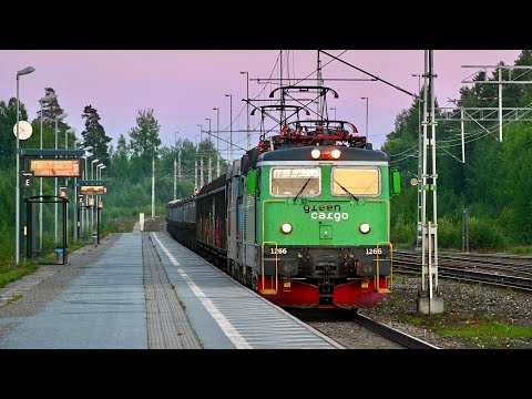 Svenska tåg del 87 - Bastuträsk [Sommarnatt i Norrland]