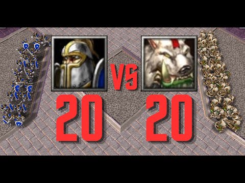 20 Footman VS 20 Shaman - Unit battle Warcraft III