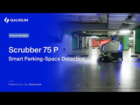 Gausium Scrubber 75 P | Efficient Garage Cleaning with Smart Parking Space Detection