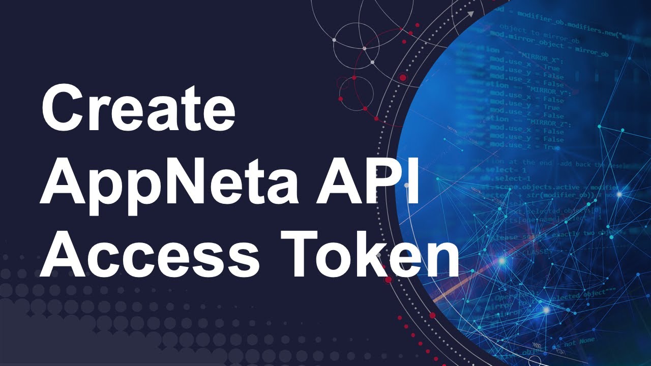 Create an AppNeta API Access Token
