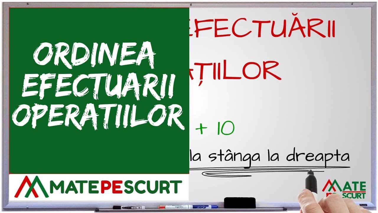 Ordinea efectuarii operatiilor (partea I)