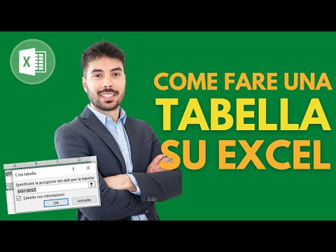 EXCEL PER PRINCIPIANTI - Come fare una tabella
