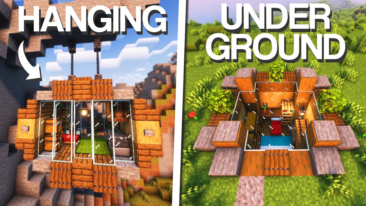 Minecraft: 3 Simple Starter Bases for Survival - Minecraft Builders