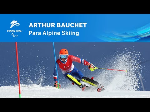 🇫🇷 France's Arthur Bauchet takes GOLD at the Men's Super Combined Slalom Standing | Beijing 2022
