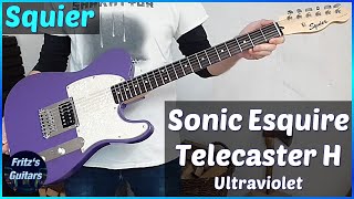 Video thumbnail for Squier Sonic ESQUIRE H Ultraviolet 2023 - HOT PURPLE TELECASTER by Fritz's Guitars