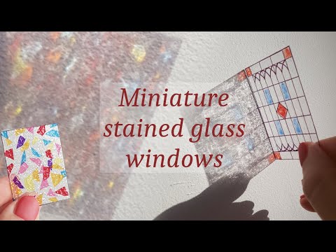 Miniature stained glass tutorial - how to make mini colorful windows