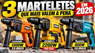 3 Marteletes que MAIS Valem a Pena em 2026 | 2200W ou 3 Joules: Qual Comprar?