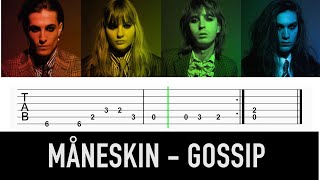 My¥neskin - Gossip / Easy Guitar Tutorial (RIFF)