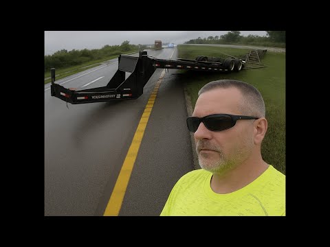 ROTATOR WRECKER vs GOOSENECK DISASTER! RECOVERING LOST STEEL PANELS IN THE RAIN FROM THE FAST LANE