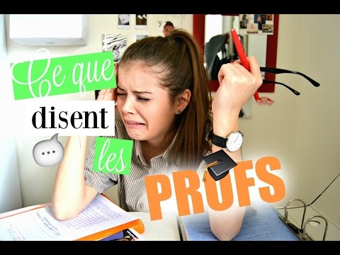 CE QUE DISENT LES PROFS