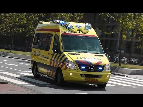 Ambulance 16-180 Met spoed naar het OLVG in Amsterdam van een overplaatsing