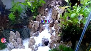 Aquascape air terjun sederhana
