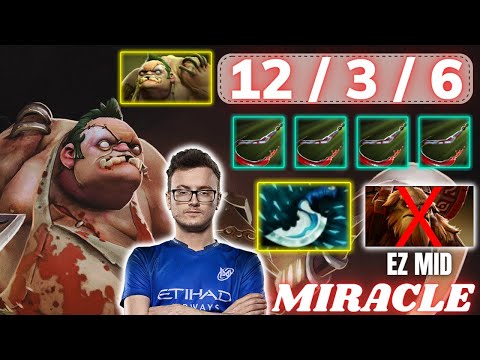 🔥 MIRACLE Pudge Midlane Earthshaker DELETED EZ MID 🔥 Insane Roam & Hook, Blink & Dismember - Dota 2